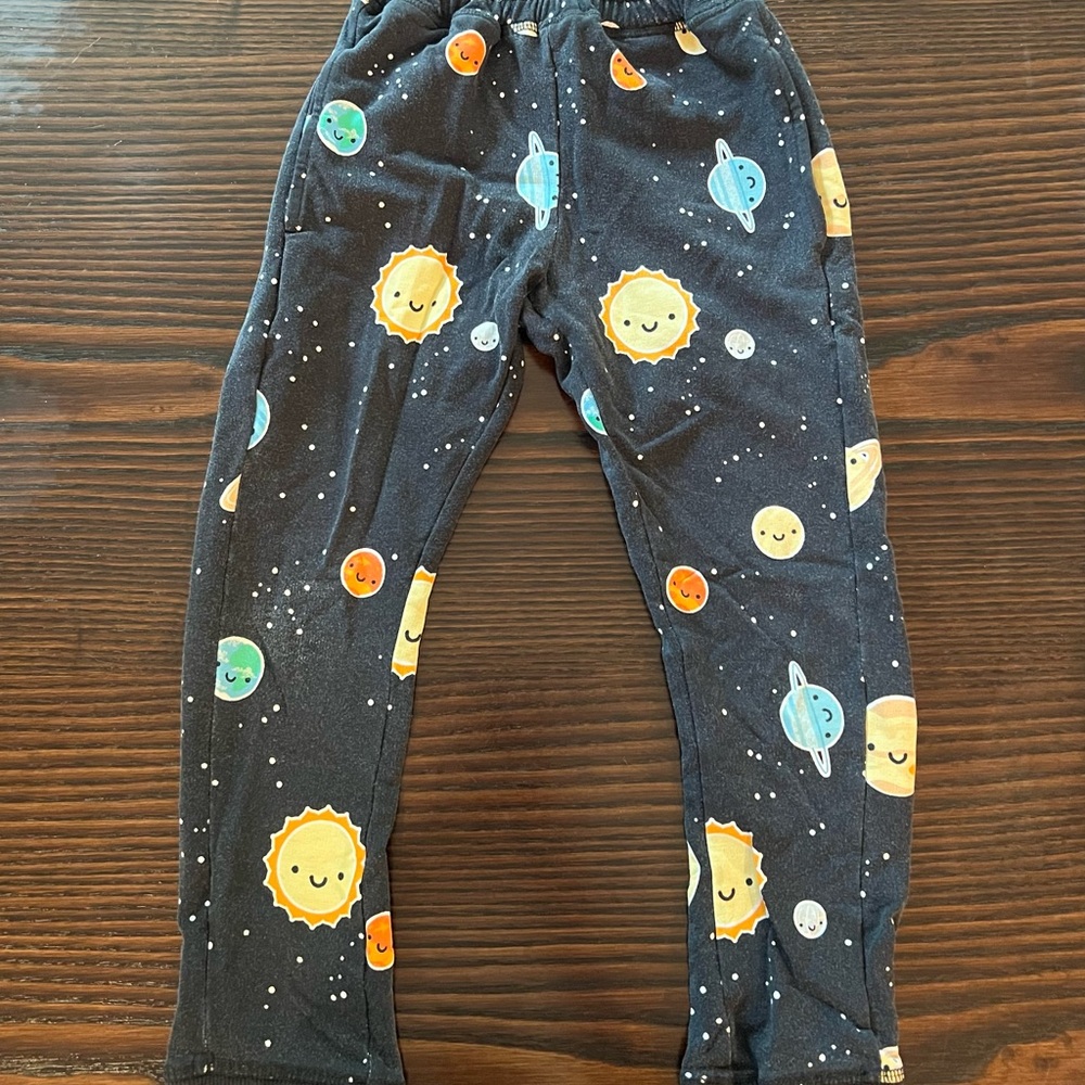 Whistle & Flute Kawaii Space Allover Print Bamboo Joggers Size 5-6